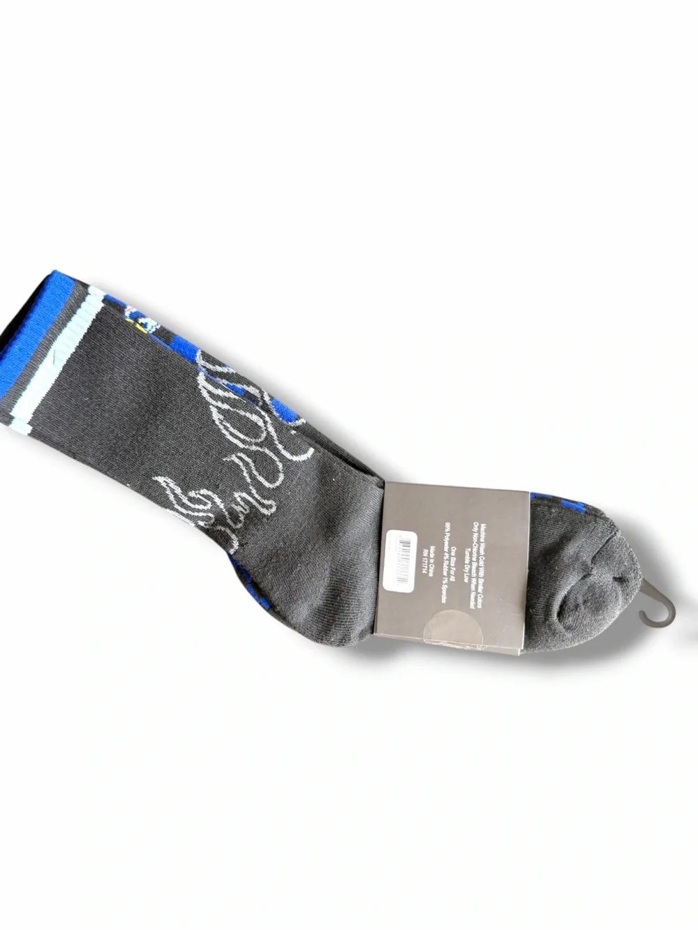 NWT Von Dutch 3 Pack Men's Crew Socks Blue Black Checkers and Flames One size
